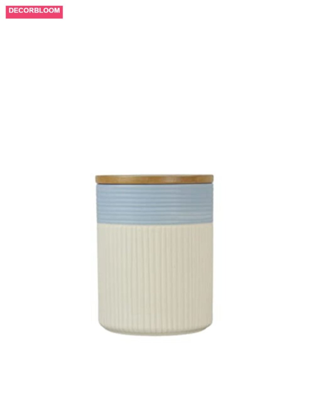3-Piece Ceramic Kitchen Canister Set with Bamboo Lids, Airtight Food Storage - Picture 4 of 4
